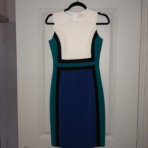 Calvin Klein Scuba Colorblock Dress